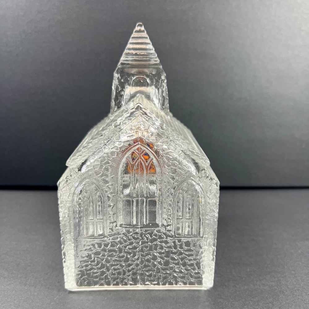Vintage 1992 Avon Silent Night Church Figurine w/ Stained Glass Window Decal - Picture 3 of 9